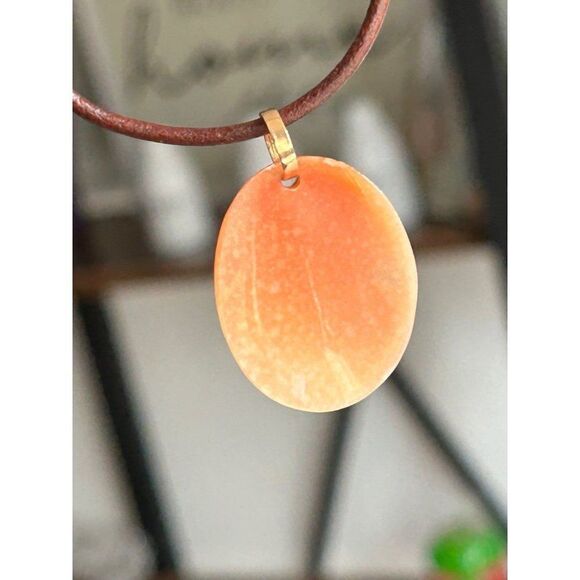 14k Cameo Brown Corded Necklace - Picture 9 of 12